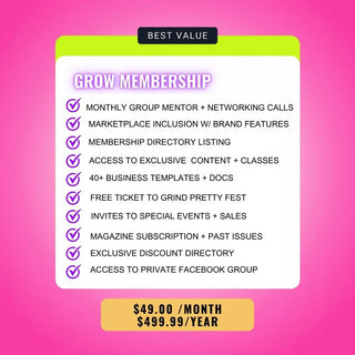 GROW Membership Grind Pretty