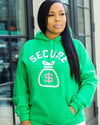 "Secure the Bag" Hoodie- Green - Grind Pretty