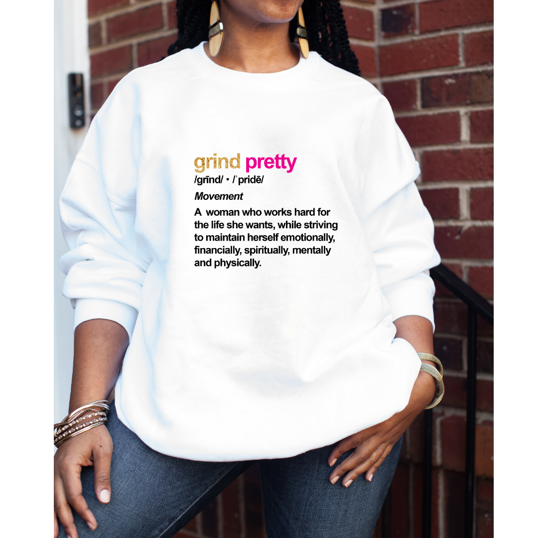 Grind Pretty Definition Sweatshirt - White - Grind Pretty