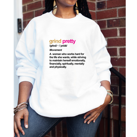 Grind Pretty Definition Sweatshirt - White - Grind Pretty