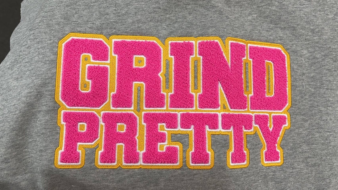 Varsity Grind Pretty Tunic Sweatshirt - Grind Pretty