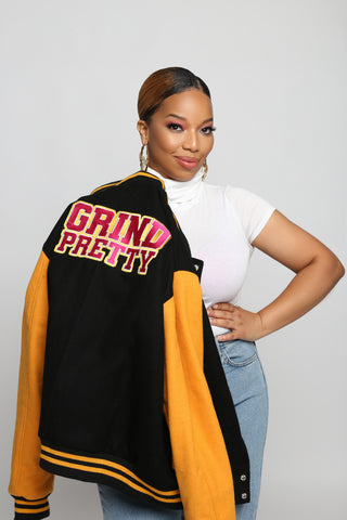 GP Letterman Jacket - Grind Pretty